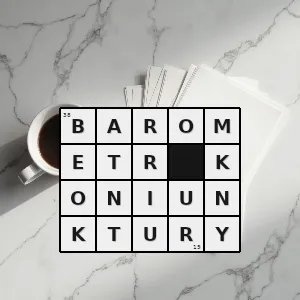 Rozwiązanie krzyżówki: narzędzie analizy ekonomicznej dzięki któremu obserwować można bieżące wahania koniunktury i które umożliwia prognozowanie zmian w gospodarce - barometr koniunktury | hasła, synonimy i podpowiedzi Hasło krzyżówkowe narzędzie analizy ekonomicznej dzięki któremu obserwować można bieżące wahania koniunktury i które umożliwia prognozowanie zmian w gospodarce - barometr koniunktury – rozwiązanie, synonimy, podpowiedzi i definicje krzyżówkowe